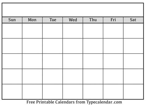 Download Your Free Printable Blank Calendar Template Now!.